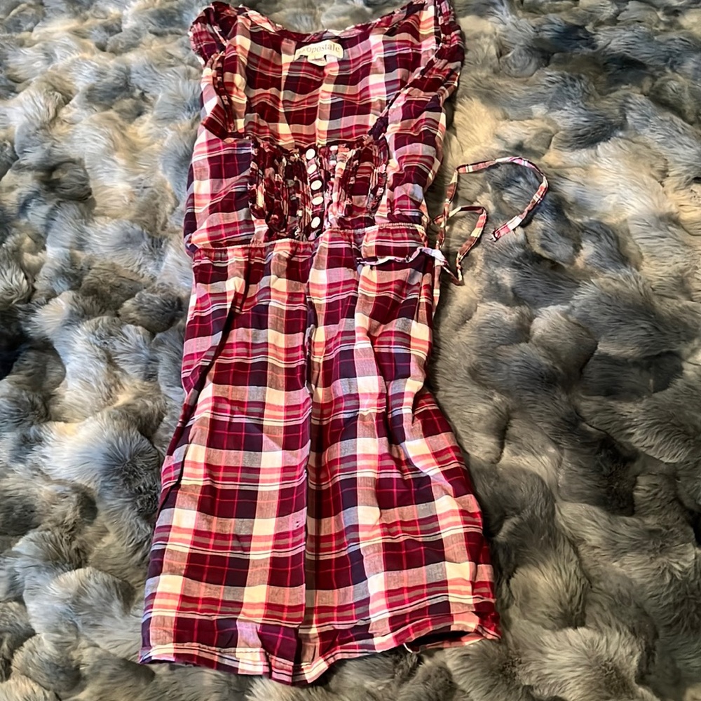 Aeropostale Plaid Sleeveless Blouse